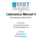 MECE 2310U LAB Manual 4 in NX10  Fall 2016