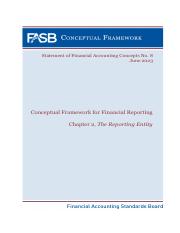 Concepts Statement No. 8—Conceptual Framework for Financial Reporting—Chapter 2, The Reporting Entit