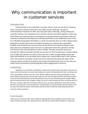 Why communication is important in customer services.docx