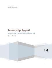 account internship report