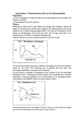 Determination of Ka of An Indicator(pKln)