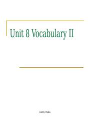 Unit 8 Vocabulary II.ppt
