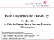 2 Probability and Linguistics Basics