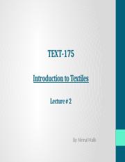 Text-175 Lec#2 Classification of Fibers.pptx