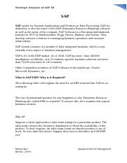 Strategic Analysis of SAP SE_27191.docx