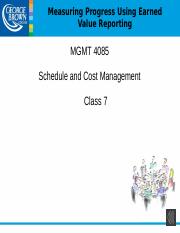 MGMT4085 - Class 7 - Measuring Progress EVR with Student Practice Questions.pptx