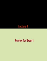 9_Review_ExamI