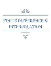 5.Finite Difference & Interpolation.pdf