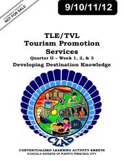 tourism promotion services nc ii tr