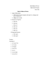 Math 3A Midterm II Review