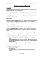 Family Law Chapter Outlines