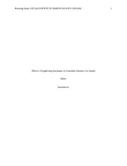 Effects of legalizing marijuana on Canadian business in Canada_1.docx
