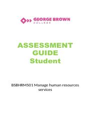 BSBHRM501 Assessment Guide v1 Student Guide.docx