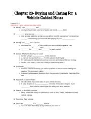 Guided Notes- Chapter 23 