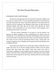 The New Normal Education.docx