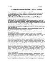 Practice Questions ISLM with solution