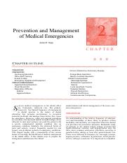 2  prevention and managment of medical emergencies
