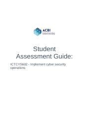 1 - ICTCYS602 Student Assessment Guide chuckM.docx