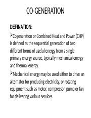 renewable level 3  cogeneration.ppt