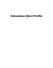 FINAL_KABWABWA DRAFT WARD PROFILE.docx