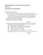 MANAGEMENT ACCOUNTING AND FINANCE INDIVIDUAL ASSIGNMENT DEC 2021.docx