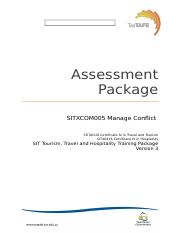 SITXCOM005 - Manage conflict Assessment V3-.docx