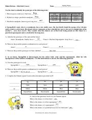 Gen Spbobdihybird.pdf - Ashley Name Bikini – Dihybrid Crosses Use The Chart To Identify The Genotypes Of The Following Rryy - BIOLOGYMISC | Course Hero