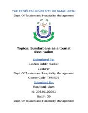 Sundarbans as a tourist destination.docx