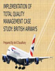 implementation of total quality management case study british airways