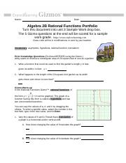 Alg 2B Unit 3 Rational Function Gizmo Portfolio 2 .docx - Name: Date ...