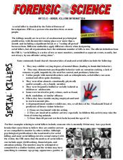 Forensics 101 - Serial Killers Introduction.pdf