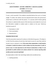 LAW OF EVIDENCE - LECTURE 1 - SEM 2.pdf
