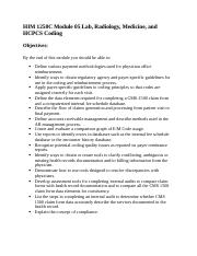 HIM 1258C Module 06 Objectives and Assignments.docx