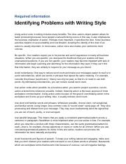 Case Analysis_ Identifying Problems with Writing Style.docx