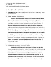 2.6 Module Two EEOC Press Release Analysis-EEOC Press Release Analysis Template.docx