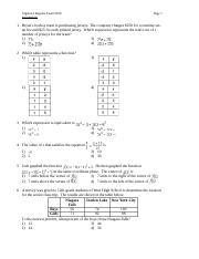with answers algebra 1-19.doc - Algebra I CCSS Regents Exam 0119 