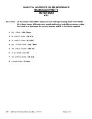 AMT 1110 Basic Electricity Meter Quiz Key.doc