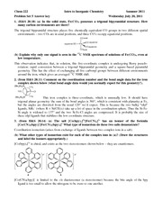 CHEM 222 Assignment 5 Solutions