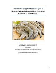Sustainable Supply Chain Analysis of Shrimp in Bangladesh to Meet Potential Demand of USA Market.doc