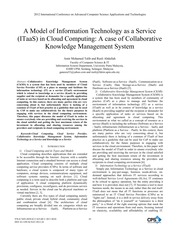 A Model of Information Technology as a Service