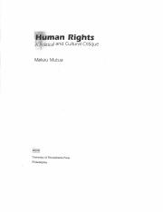 2020 Makau Mutua, Human Rights--A Political and Cultural Critique.pdf