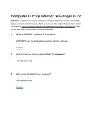 Scavenger hunt Answers .docx