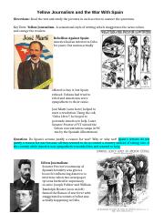 Micah Story - [Template] [Template] Yellow Journalism and the Spanish American War.docx