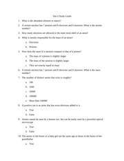 Study Guide for Test 4