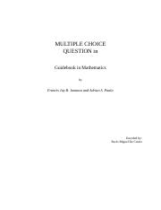 MULTIPLE CHOICE QUESTION in Guidebook in Mathematics by Jumawa and Paala