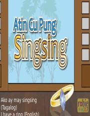 Atin cu pung singsing historical background