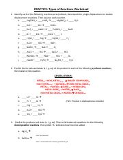 Types of Reactions - Chemical Equations Review.docx