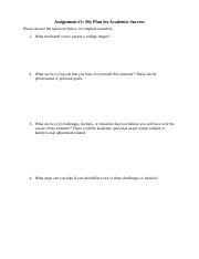 Assignment #1 - My Plan for Academic Success Worksheet.docx