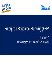 Lecture 1 ERP - Introduction of Enterprise System.pdf