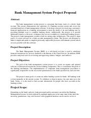 bank management system research paper